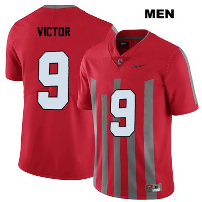 Men's NCAA Ohio State Buckeyes Binjimen Victor #9 College Stitched Elite Authentic Nike Red Football Jersey DW20D82YM